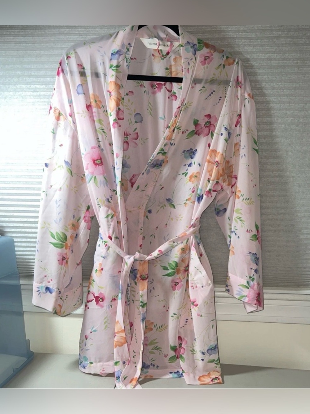 Victoria Secret Sheer Floral Robe With Pockets Y2K  ECU One Size
